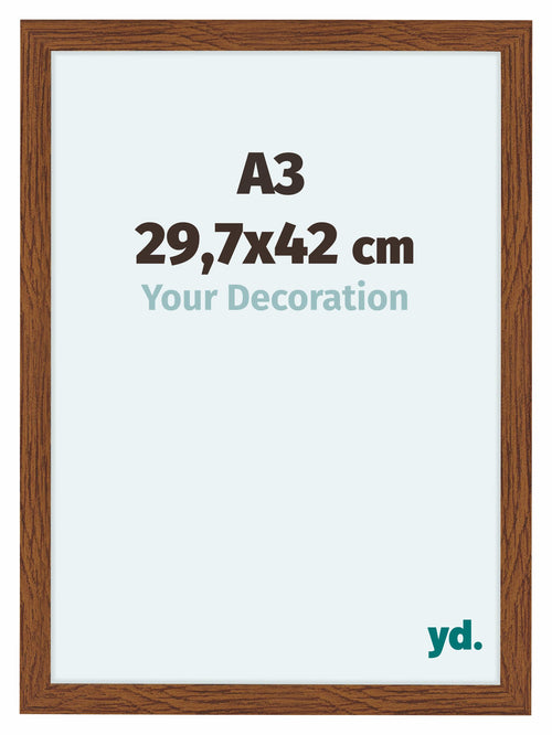 Como MDF Cadre Photo 29 7x42cm A3 Chene Rustique De Face Mesure | Yourdecoration.fr