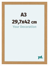 Como MDF Cadre Photo 29 7x42cm A3 Hetre De Face Mesure | Yourdecoration.fr