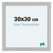 Como MDF Cadre Photo 30x30cm Blanc Grain de Bois De Face Mesure | Yourdecoration.fr