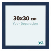 Como MDF Cadre Photo 30x30cm Bleu Fonce Patine De Face Mesure | Yourdecoration.fr