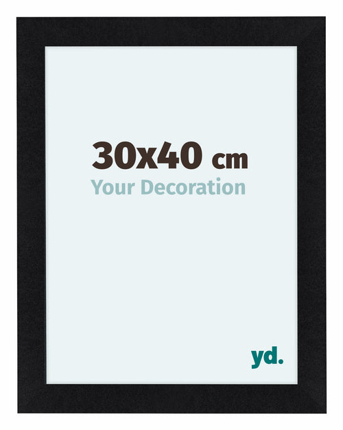 Como MDF Cadre Photo 30x40cm Noir Mat De Face Mesure | Yourdecoration.fr