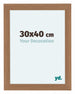 Como MDF Cadre Photo 30x40cm Noyer Clair De Face Mesure | Yourdecoration.fr