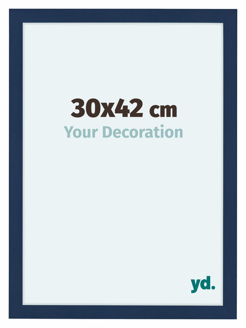 Como MDF Cadre Photo 30x42cm Bleu Fonce Patine De Face Mesure | Yourdecoration.fr