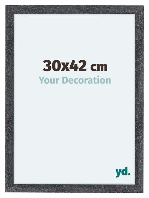 Como MDF Cadre Photo 30x42cm Gris Patine De Face Mesure | Yourdecoration.fr