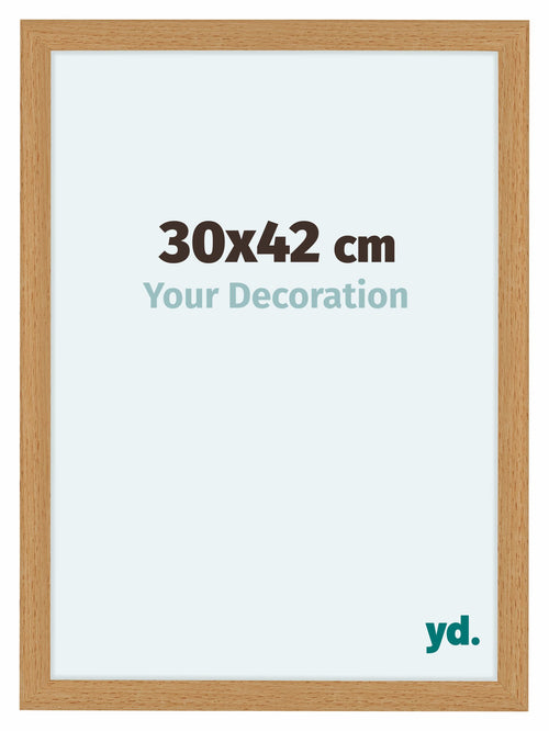 Como MDF Cadre Photo 30x42cm Hetre De Face Mesure | Yourdecoration.fr