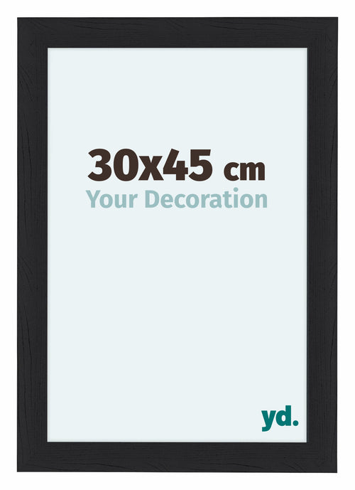 Como MDF Cadre Photo 30x45cm Noir Grain De Bois De Face Mesure | Yourdecoration.fr