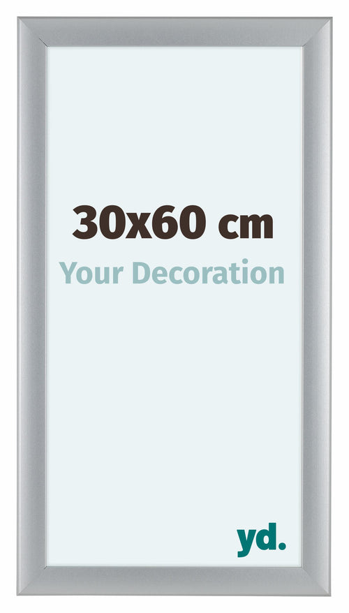 Como MDF Cadre Photo 30x60cm Argent Mat De Face Mesure | Yourdecoration.fr