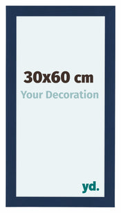 Como MDF Cadre Photo 30x60cm Bleu Fonce Patine De Face Mesure | Yourdecoration.fr