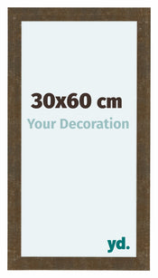 Como MDF Cadre Photo 30x60cm Or Antique De Face Mesure | Yourdecoration.fr