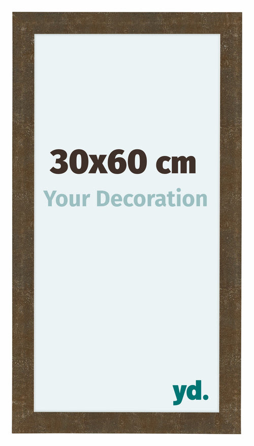 Como MDF Cadre Photo 30x60cm Or Antique De Face Mesure | Yourdecoration.fr