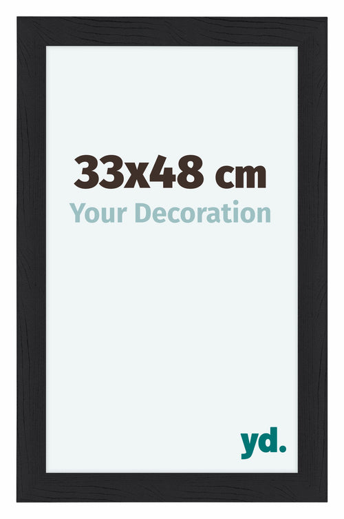 Como MDF Cadre Photo 33x48cm Noir Grain de Bois De Face Mesure | Yourdecoration.fr