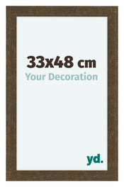 Como MDF Cadre Photo 33x48cm Or Antique De Face Mesure | Yourdecoration.fr