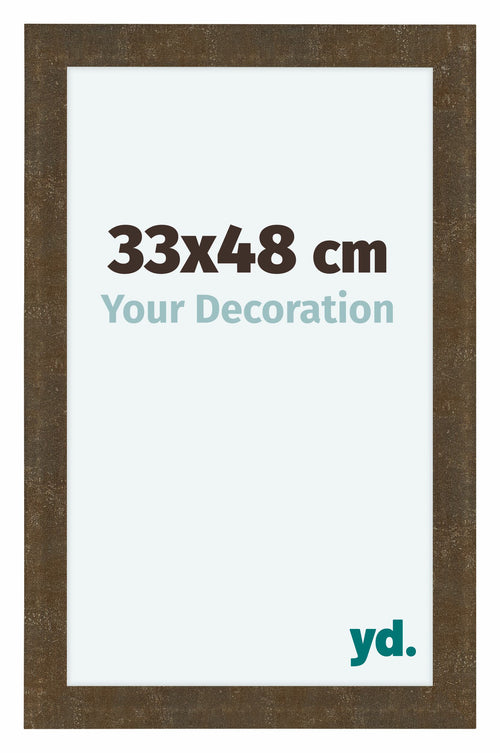 Como MDF Cadre Photo 33x48cm Or Antique De Face Mesure | Yourdecoration.fr