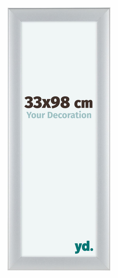 Como MDF Cadre Photo 33x98cm Argent Mat De Face Mesure | Yourdecoration.fr