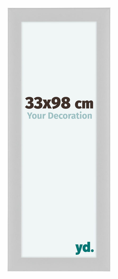 Como MDF Cadre Photo 33x98cm Blanc Brillant De Face Mesure | Yourdecoration.fr