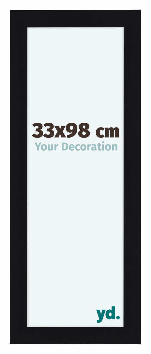 Como MDF Cadre Photo 33x98cm Noir Brillant De Face Mesure | Yourdecoration.fr