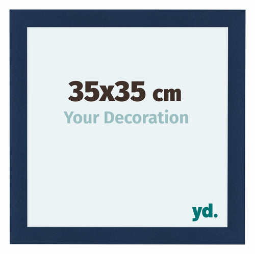 Como MDF Cadre Photo 35x35cm Bleu Fonce Patine De Face Mesure | Yourdecoration.fr