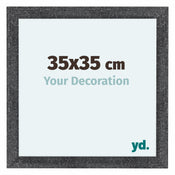 Como MDF Cadre Photo 35x35cm Gris Patine De Face Mesure | Yourdecoration.fr