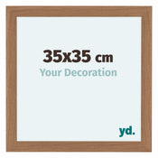 Como MDF Cadre Photo 35x35cm Noyer Clair De Face Mesure | Yourdecoration.fr