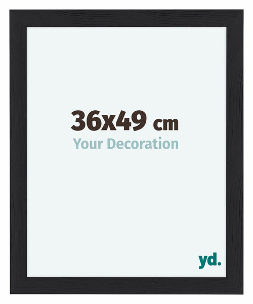 Como MDF Cadre Photo 36x49cm Noir Grain de Bois De Face Mesure | Yourdecoration.fr