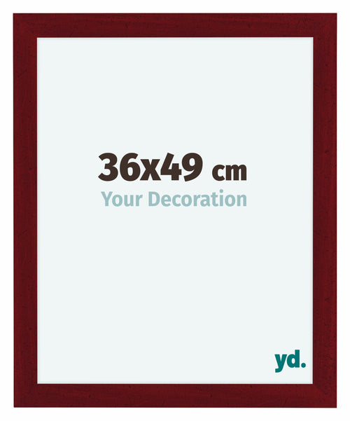 Como MDF Cadre Photo 36x49cm Vin Rouge Patine De Face Mesure | Yourdecoration.fr