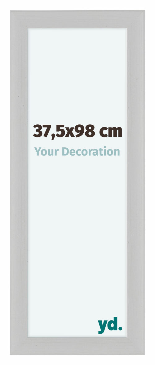 Como MDF Cadre Photo 37 5x98cm Blanc Grain de Bois De Face Mesure | Yourdecoration.fr