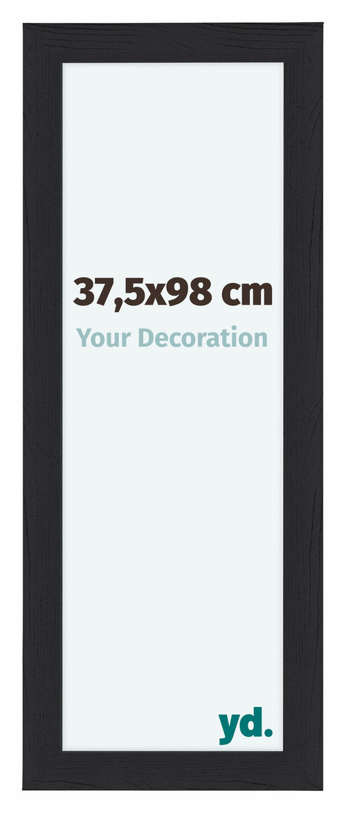 Como MDF Cadre Photo 37 5x98cm Noir Grain de Bois De Face Mesure | Yourdecoration.fr