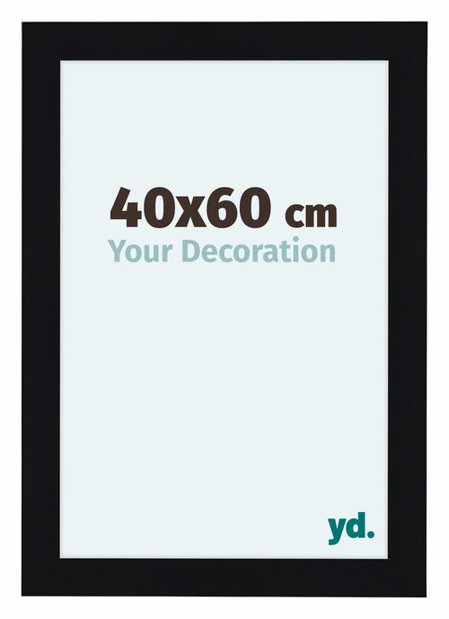 Como MDF Cadre Photo 40x60cm Noir Brillant De Face Mesure | Yourdecoration.fr