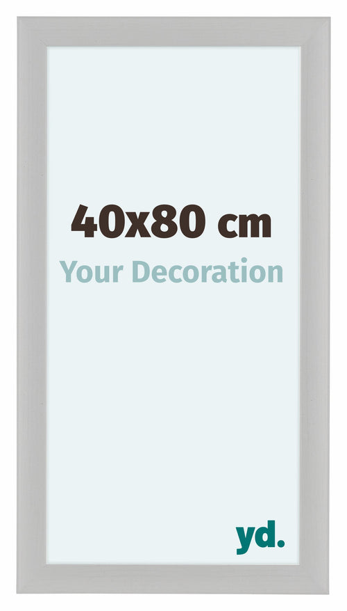 Como MDF Cadre Photo 40x80cm Blanc Grain de Bois De Face Mesure | Yourdecoration.fr