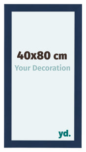 Como MDF Cadre Photo 40x80cm Bleu Fonce Patine De Face Mesure | Yourdecoration.fr