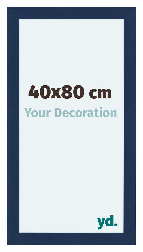 Como MDF Cadre Photo 40x80cm Bleu Fonce Patine De Face Mesure | Yourdecoration.fr