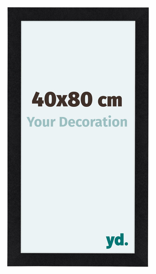 Como MDF Cadre Photo 40x80cm Noir Mat De Face Mesure | Yourdecoration.fr