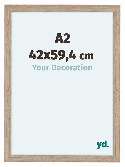 Como MDF Cadre Photo 42x59 4cm A2 Chene Clair De Face Mesure | Yourdecoration.fr