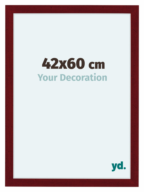 Como MDF Cadre Photo 42x60cm Vin Rouge Patine De Face Mesure | Yourdecoration.fr