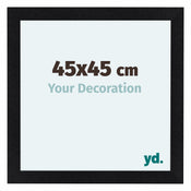 Como MDF Cadre Photo 45x45cm Noir Mat De Face Mesure | Yourdecoration.fr