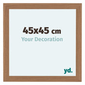 Como MDF Cadre Photo 45x45cm Noyer Clair De Face Mesure | Yourdecoration.fr