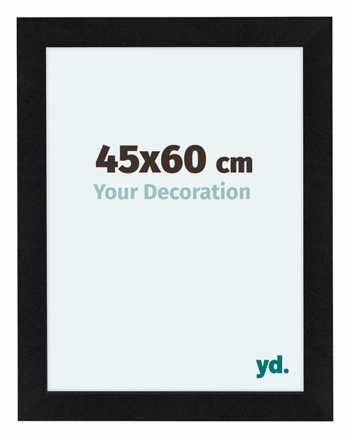 Como MDF Cadre Photo 45x60cm Noir Mat De Face Mesure | Yourdecoration.fr