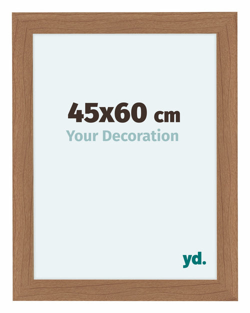 Como MDF Cadre Photo 45x60cm Noyer Clair De Face Mesure | Yourdecoration.fr