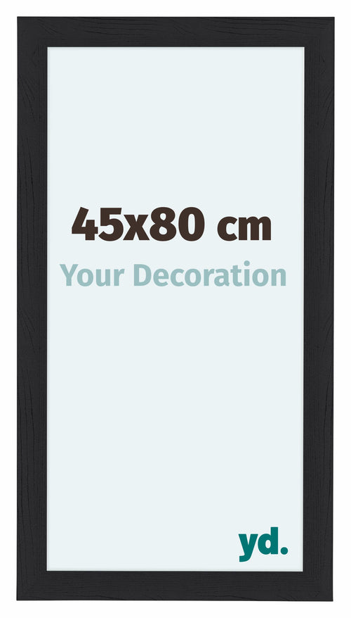 Como MDF Cadre Photo 45x80cm Noir Grain De Bois De Face Mesure | Yourdecoration.fr