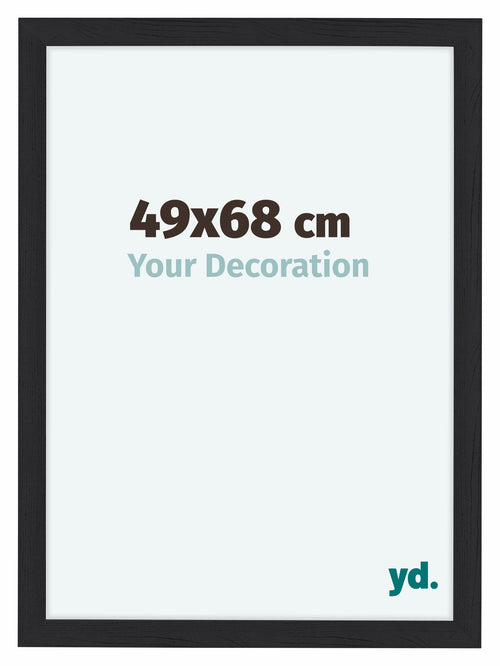 Como MDF Cadre Photo 49x68cm Noir Grain de Bois De Face Mesure | Yourdecoration.fr