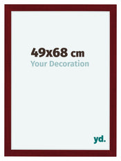 Como MDF Cadre Photo 49x68cm Vin Rouge Patine De Face Mesure | Yourdecoration.fr