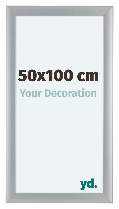 Como MDF Cadre Photo 50x100cm Argent Mat De Face Mesure | Yourdecoration.fr