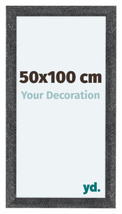 Como MDF Cadre Photo 50x100cm Gris Patine De Face Mesure | Yourdecoration.fr