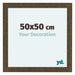 Como MDF Cadre Photo 50x50cm Or Antique De Face Mesure | Yourdecoration.fr