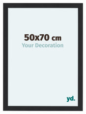 Como MDF Cadre Photo 50x70cm Noir Grain De Bois De Face Mesure | Yourdecoration.fr