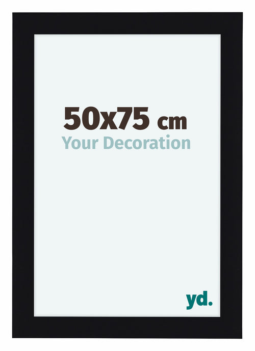 Como MDF Cadre Photo 50x75cm Noir Brillant De Face Mesure | Yourdecoration.fr