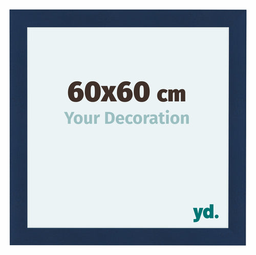 Como MDF Cadre Photo 60x60cm Bleu Fonce Patine De Face Mesure | Yourdecoration.fr