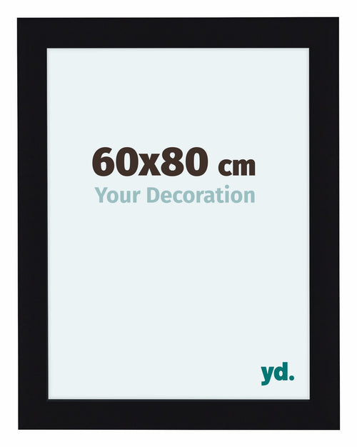 Como MDF Cadre Photo 60x80cm Noir Brillant De Face Mesure | Yourdecoration.fr