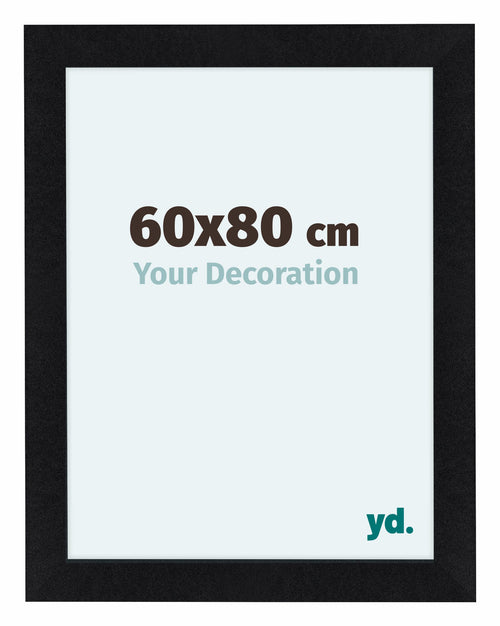 Como MDF Cadre Photo 60x80cm Noir Mat De Face Mesure | Yourdecoration.fr