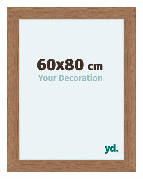 Como MDF Cadre Photo 60x80cm Noyer Clair De Face Mesure | Yourdecoration.fr